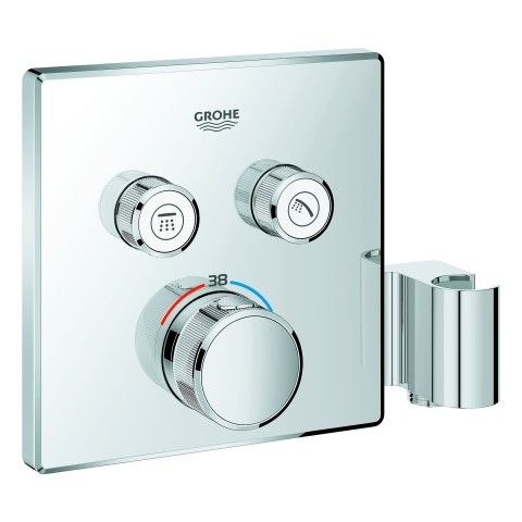 Grohe THM Grohtherm SmartControl 29125 FMS eckig 2 Abspv. integ. B.halter chrom, 29125000