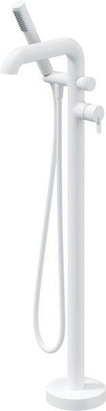 Neuesbad Serie 600 freistehende Wannenarmatur mit Brauseset, Oberfläche: weiss matt
