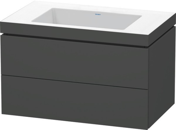 Duravit L-Cube c-bonded Set wandhängend Graphit Matt 800x480x500 mm - LC6927N4949
