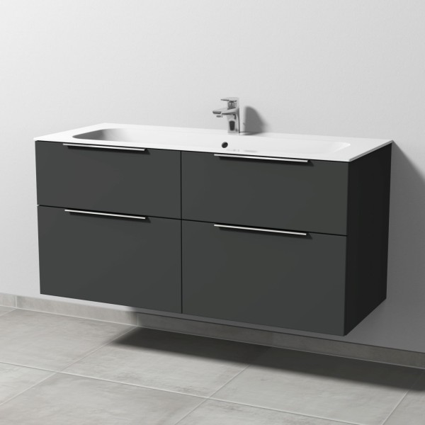 Sanipa 3way Keramik-Set Keramik-Waschtisch und Unterbau (UP402)