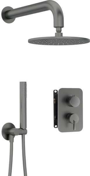 Neuesbad Serie 600 Unterputz Dusch-Set und Kopfbrause, Oberfläche: Titanium