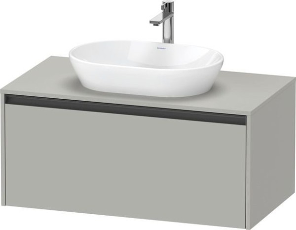 Duravit Ketho.2 Konsolenwaschtischunterbau wandhängend Betongrau Matt 1000x550x459 mm - K24886007070