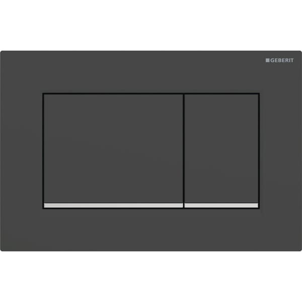 Geberit Betätigungsplatte Sigma30, für 2-Mengen-Spülung mattschwarz, 115883141