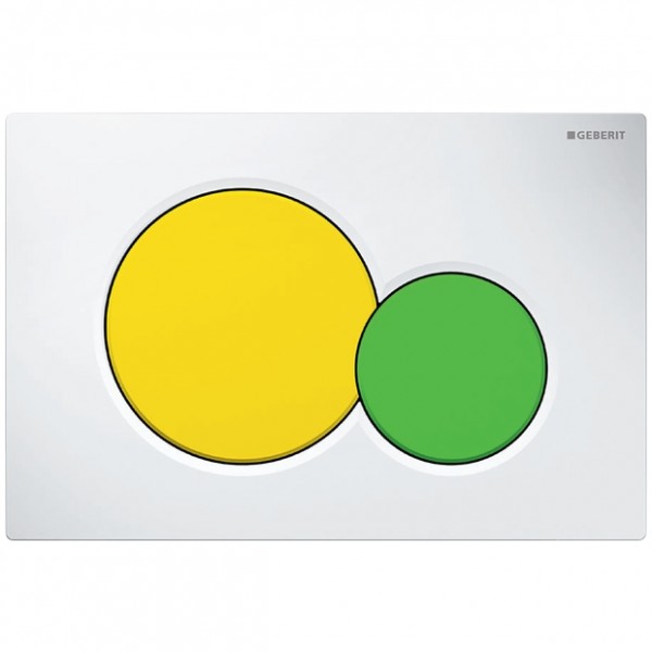 Geberit Sigma01 Betätigungsplatte, gelb grün, für 2-Mengen-Spülung, 115770LA5