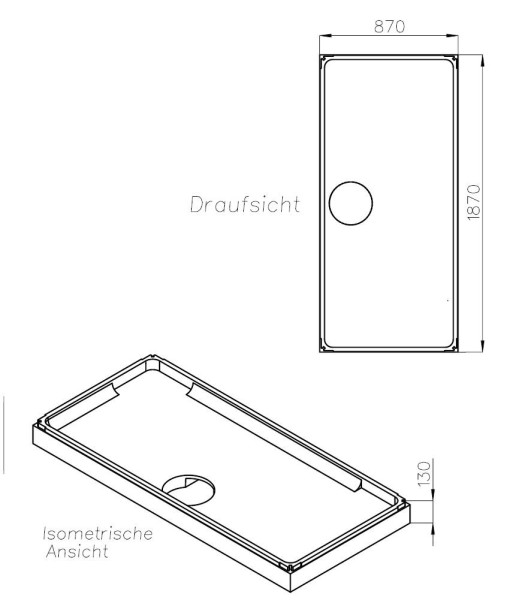 Neuesbad Wannenträger für Bette superflach 190x90x3,5