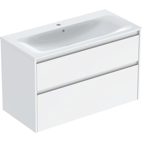 Geberit Renova Plan Set Möbelwaschtisch schmaler Rand, mit Unterschrank, zwei, 504041018