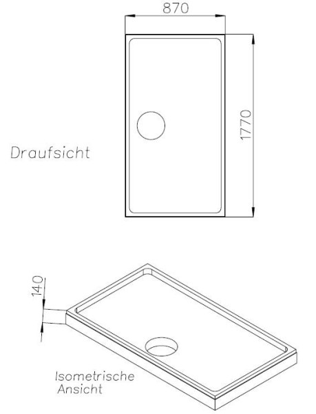Neuesbad Wannenträger für Artweger Simone 180x90x2,5