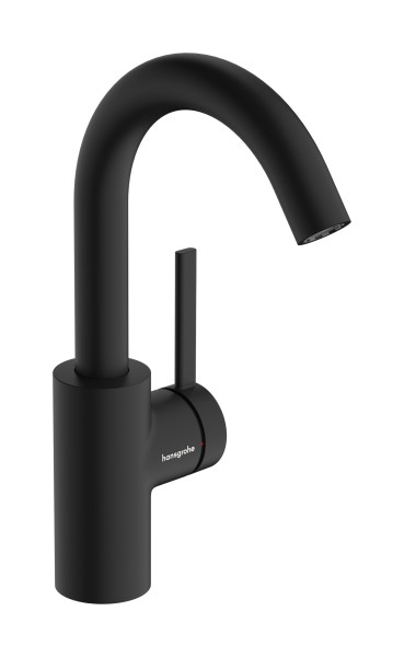 Hansgrohe Waschtischarmatur 210 Zesis S mit Schwenkauslauf u.Zugstangen-Ablaufgarnitur mattschwarz,