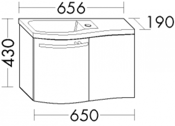 Burgbad Mineralguss Waschtisch-Set Sinea Thermo Leinengrau Hochglanz/Alpinweiss, WTU065ERF3177C0001