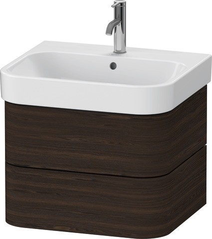 Duravit Happy D.2 Plus Waschtischunterbau wandhängend Nussbaum gebürstet Matt 575x490x415 mm - HP438