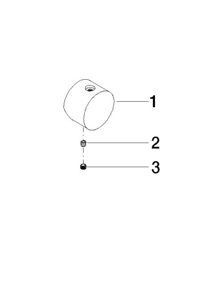 Dornbracht Griff Ersatzteile 90208804000 98 x 64 x 64 mm Platin