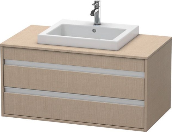 Duravit Ketho Konsolenwaschtischunterbau wandhängend Leinen Matt 1000x550x496 mm - KT675507575