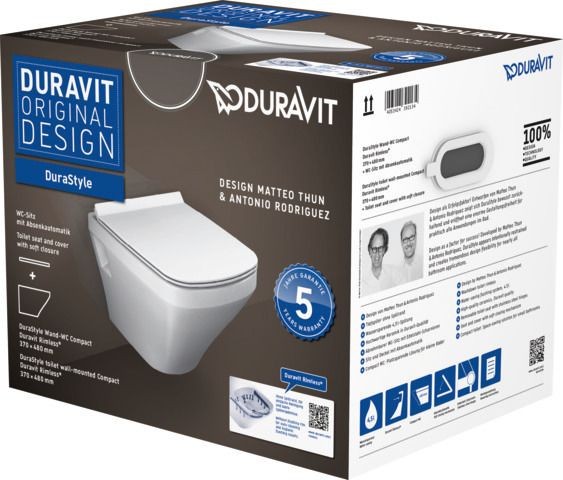 Duravit DuraStyle WC-Set wandhängend 370x480x398 mm - 45710900A1