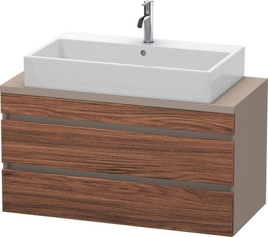 Duravit DuraStyle Konsolenwaschtischunterbau wandhängend Nussbaum dunkel & Basalt Matt 1000x478x512