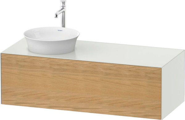Duravit White Tulip Konsolenwaschtischunterbau wandhängend Natur Eiche & Weiß Matt & Seidenmatt 1300