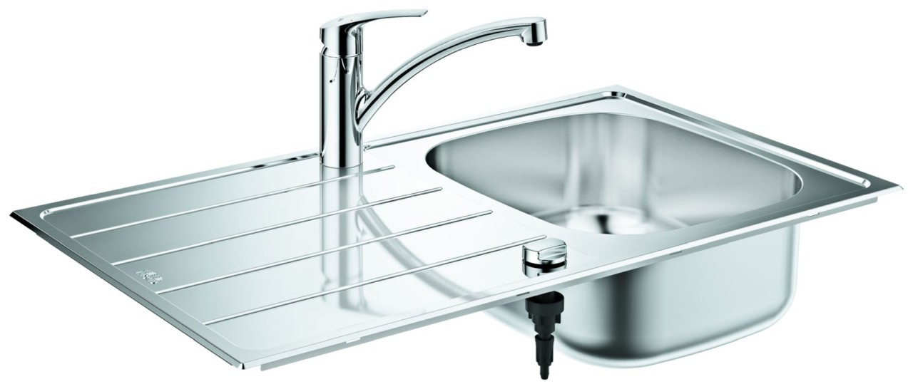 GROHE Spülen-Bundle K200 31565_1 mit Edelstahlspüle/Eurosmart SPT-Batt. chrom, 31565SD1 31565SD1