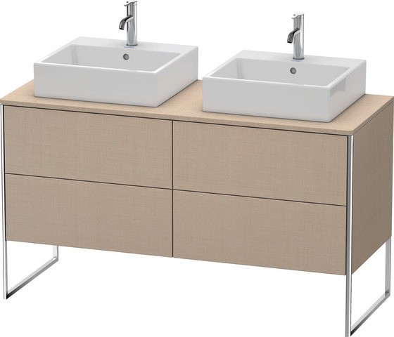 Duravit XSquare Konsolenwaschtischunterbau bodenstehend Leinen Matt 1400x548x778 mm - XS4926B75750G0