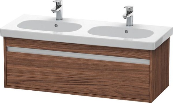 Duravit Ketho Waschtischunterbau wandhängend Nussbaum dunkel Matt 1150x455x410 mm - KT666902121