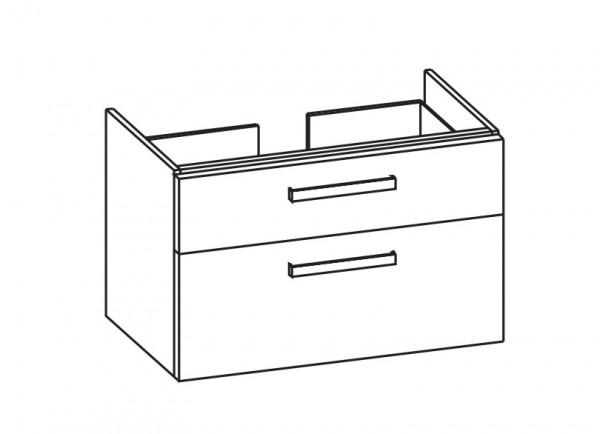 Artiqua 413 Waschtischunterschrank für Renova Plan 122186, 122187 Riviera Eiche quer NB, 413-WU2L-3-