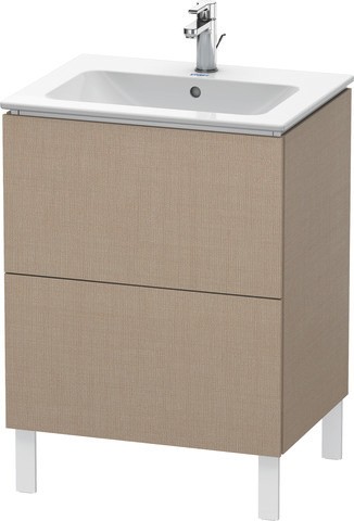 Duravit L-Cube Waschtischunterbau bodenstehend Leinen Matt 620x481x704 mm - LC662507575