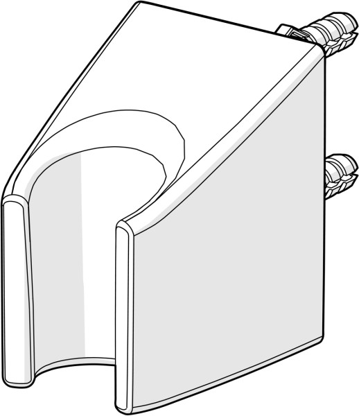 Hansa Wandbrausehalter Hansa 4445, verchromt, 44450100