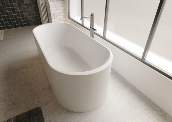 Riho freistehende Badewanne Valor 170x72x55 cm, weiß matt, B130001105