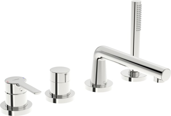 Hansa Wannenarmatur Unterputz HANSARONDA 0340 Ros. rund 3-strahlig 72 mm chr