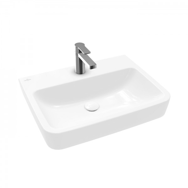Villeroy & Boch O.novo Waschbecken, 600 x 460 x 175 mm, Weiß Alpin AntiBac CeramicPlus, ohne Überlau