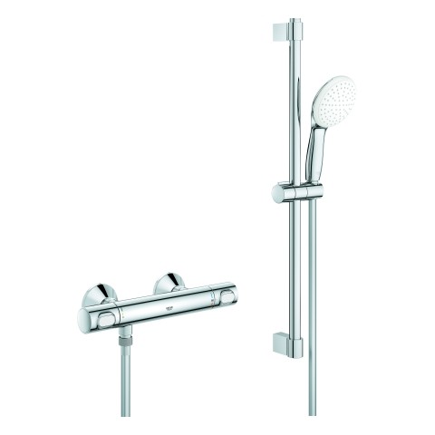 GROHE Thermostat-Brausebatterie Grohtherm 500 34796_1 mit Brausegarnitur 600mm chrom, 34796001