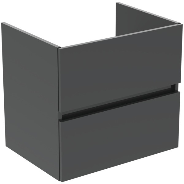 Ideal Standard Waschtischunterschrank Eurovit+ 2 Auszüge 600x440x550mm Hgl. grau lackiert, R0259TI