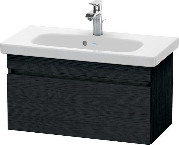 Duravit DuraStyle Waschtischunterbau wandhängend Eiche Schwarz Matt 730x368x398 mm - DS639901616