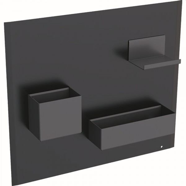 Geberit Acanto Magnetwand Set, 449x388x75mm Metall pulverbeschichtet, Schwarz, 500649161