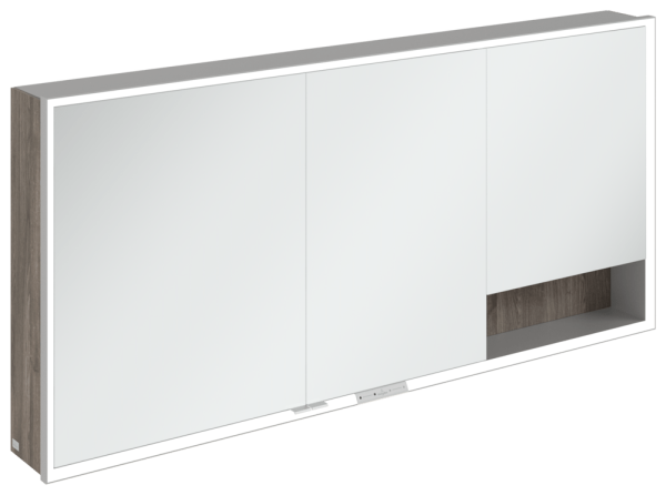 Villeroy & Boch Aufputz-Spiegelschrank My View+ A48116 1600x750x168mm m. Bel. Stone Oak