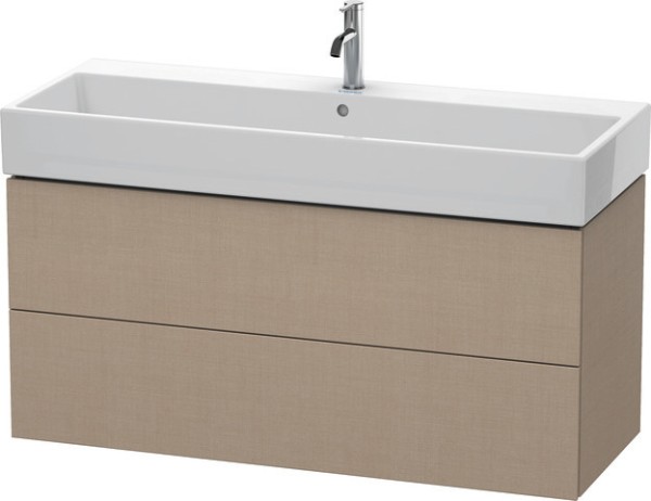 Duravit L-Cube Waschtischunterbau wandhängend Leinen Matt 1184x459x544 mm - LC627907575