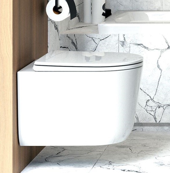 Neuesbad Serie 600 Wand-WC Set inkluisve Sitz, weiss glänzend