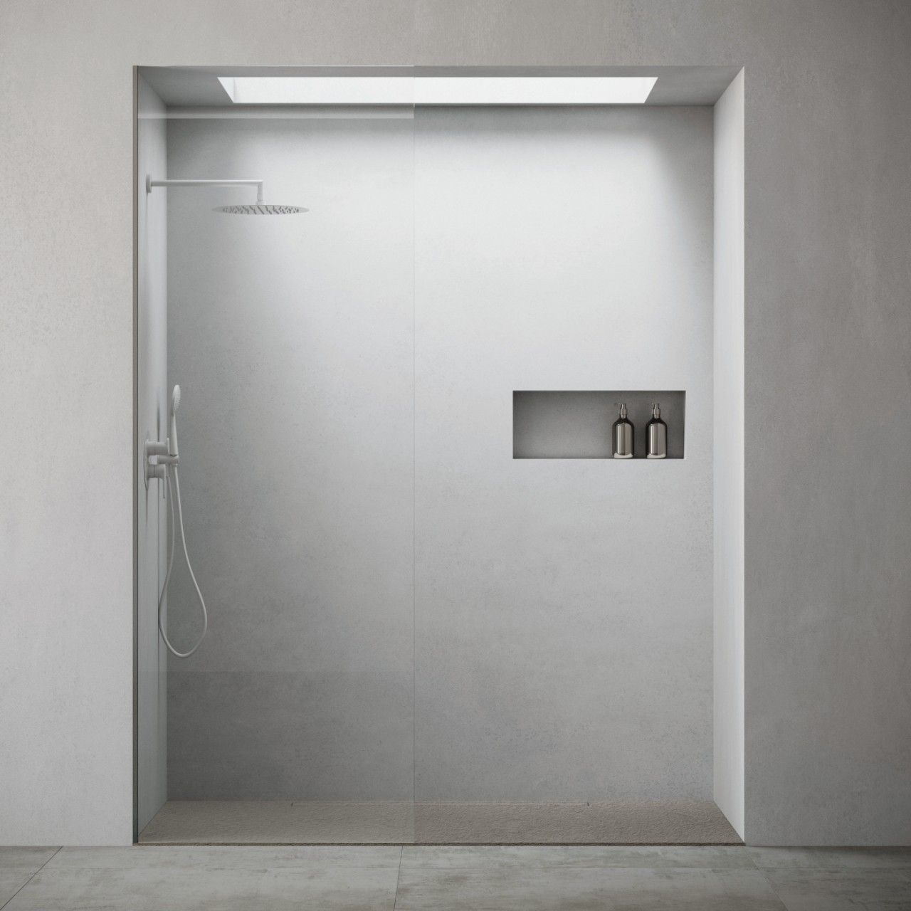 Fiora Elax elastische Duschwanne, Struktur Pizarra, Ablaufrinne längs, 2250x1200x10 ECL225120