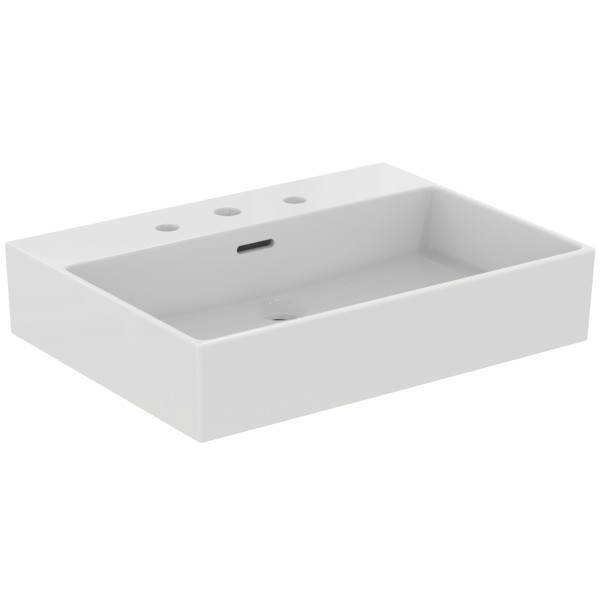 Ideal Standard Waschtisch Extra 615 mm 3 Hahnlöcher mit Überlauf Weiss m. IdealPlus, R0540MA