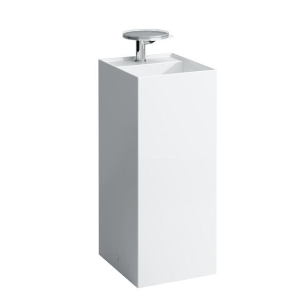 LAUFEN Waschtisch freistehend Kartell · LAUFEN 375x435, 2 Hahnlöcher, weiß, 81133.1, 8113310008151