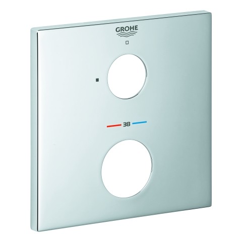 GROHE Rosette 49109 eckig für THM-Fertigmontagesets chrom, 49109000