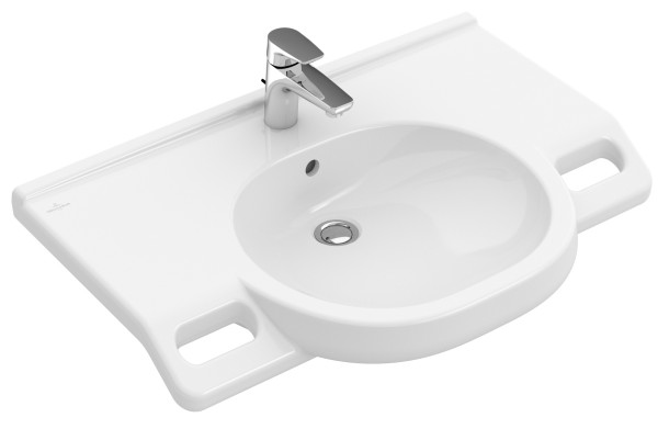 Villeroy & Boch Waschtisch Vita O.novo, 1 Hahnloch, mit Überlauf, weiss AntiBac CeramicPlus