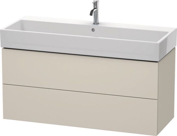 Duravit L-Cube Waschtischunterbau wandhängend Taupe Supermatt 1184x459x544 mm - LC627908383