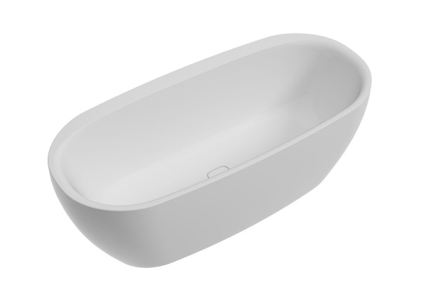Hoesch Badewanne iSensi Oval 1800x800 freistehend Monolith mit Einlaufgarnitur in Chrom