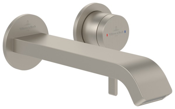 Villeroy & Boch Waschtischauslauf-Set Dawn 3 60x60x 201mm o Ablaufgarnitur BrushedNickelMatt