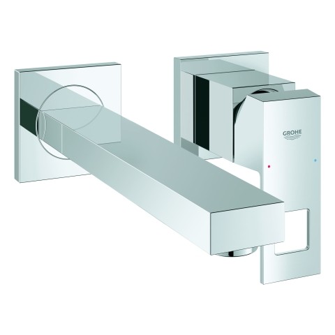 Grohe 2-Loch-Waschtisch-Wandbatterie Eurocube, 23447 Fertigmontageset für 23200 chrom