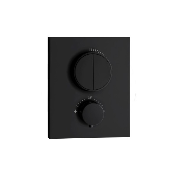 Herzbach DEEP BLACK PUSH Thermostat Unterputz, 23.803050.2.12