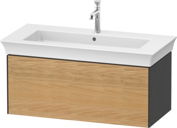 Duravit White Tulip Waschtischunterbau wandhängend Natur Eiche & Graphit Hochglanz & Matt 984x458x41
