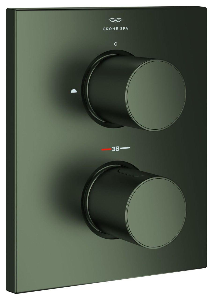 GROHE Thermostat Grohtherm F 100752 2-Wege-Umstellung f.Rapido T satin graphite, 100752MG00 100752MG00