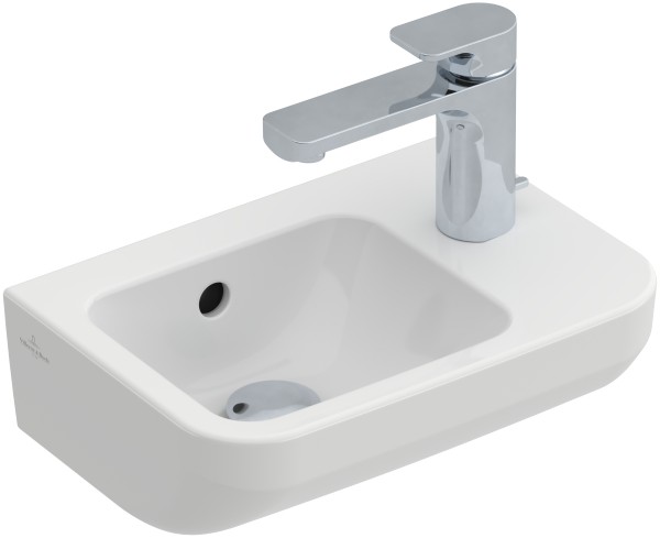 Villeroy & Boch Handwaschbecken Architectura 4373 360x260mm, 1 Hahnloch rechts, m Überlauf weiss alp