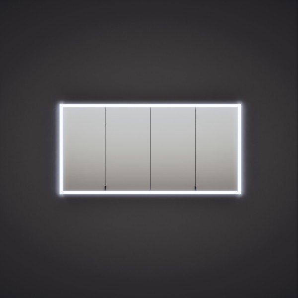 Burgbad Spiegelschrank RL20, 800x1610x171 mit Klarglas Lichtrahmen für Wandeinbau, SPVN160F6947G0291