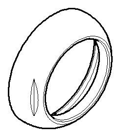 Dornbracht Haube Ersatzteile 092404204 D. 32,5 x 9 mm Platin